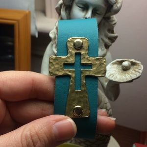 Turquoise cross bracelet